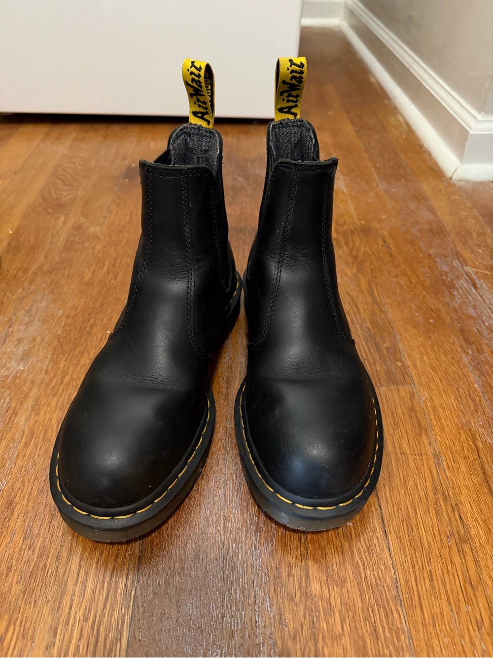 Dr. Martens Black Steel Toe Slip Resistant Chelsea Work Boots Women 11 Men 10.